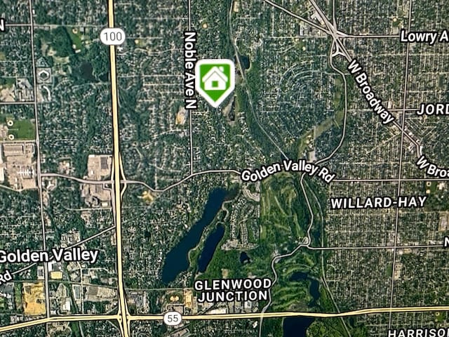 2611 Kyle Ave N, Golden Valley, MN 55422 - aerial map of property and surrounding area