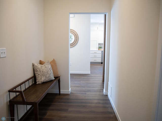 1449 66th Ave S, Fargo, ND 58104 - corridor with dark wood-type flooring and baseboards