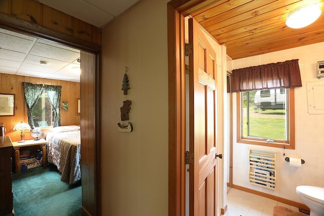 1198 Mink Rd, Ellsburg Twp, MN 55724 - hallway with wood walls