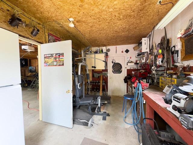 1198 Mink Rd, Ellsburg Twp, MN 55724 - workout area with a workshop area