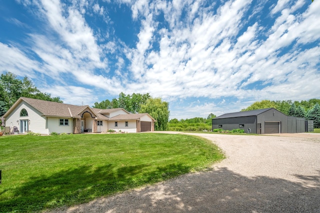 6257 185th Ave SE, Santiago Twp, MN 55308 - ranch-style home with a front lawn, a garage, and driveway