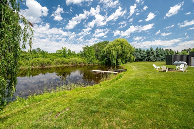 6257 185th Ave SE, Santiago Twp, MN 55308 - view of grassy yard with a water view and a wooded view