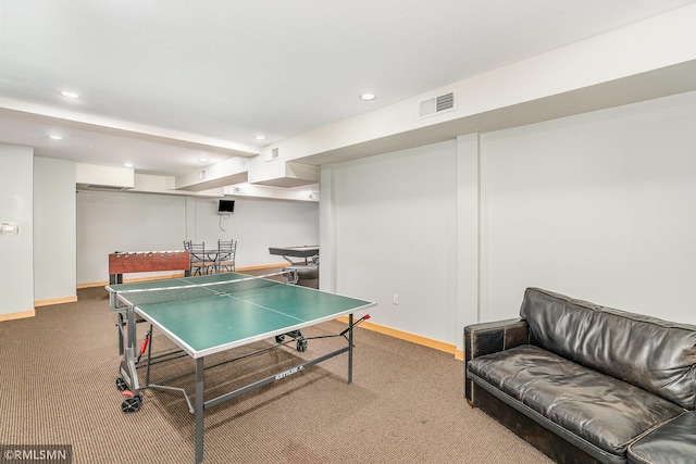 2600 University Ave SE Unit 318, Minneapolis, MN 55414 - recreation room with carpet and recessed lighting