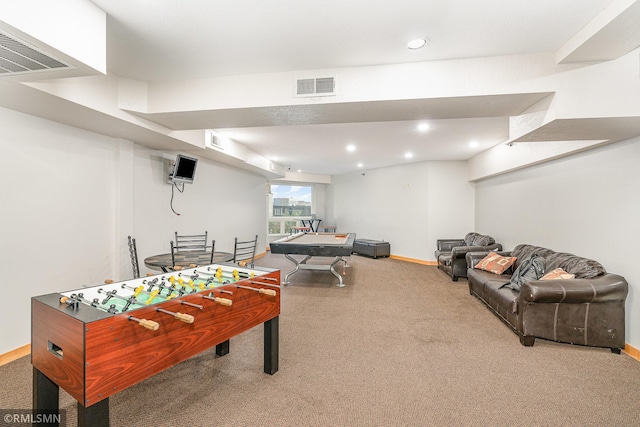 2600 University Ave SE Unit 318, Minneapolis, MN 55414 - rec room with carpet and recessed lighting