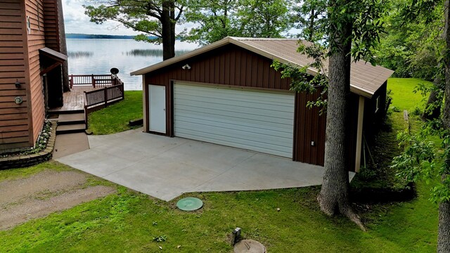 3025 Viewpoint Rd, Isle, MN 56342 - detached garage with a water view
