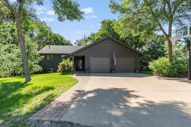 8442 Union Lake Dr SE, Alexandria, MN 56308 - ranch-style house with a garage, a front yard, and driveway