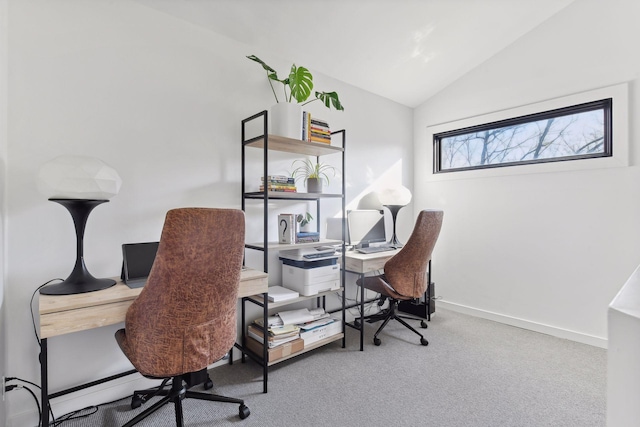 1611 Hill Ridge Ter, Minnetonka, MN 55305 - home office featuring vaulted ceiling and carpet floors