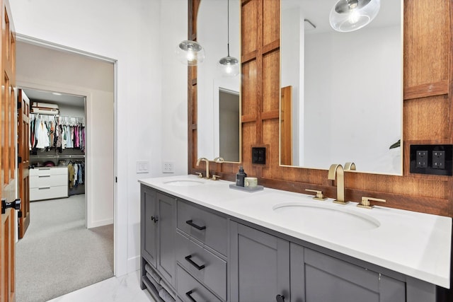 1611 Hill Ridge Ter, Minnetonka, MN 55305 - full bathroom with double vanity and a spacious closet