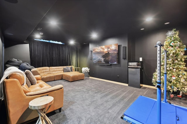 1611 Hill Ridge Ter, Minnetonka, MN 55305 - cinema featuring carpet floors and recessed lighting