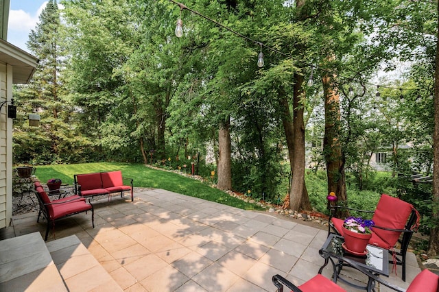 19402 Carson Cir NW, Elk River, MN 55330 - view of patio / terrace featuring an outdoor hangout area