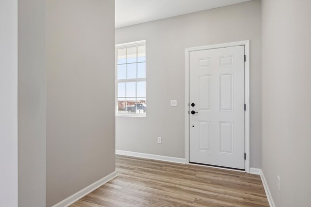4810 Island Park Dr, Woodbury, MN 55129 - foyer entrance with light wood-style floors and baseboards