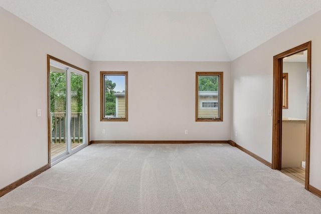 3305 Huntington Ave, Saint Louis Park, MN 55416 - empty room featuring vaulted ceiling and light carpet