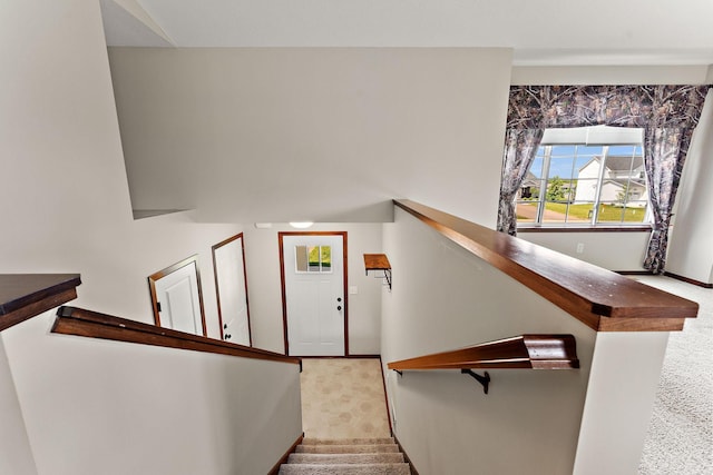300 Dakota Ave, Roberts, WI 54023 - stairs featuring carpet flooring and baseboards