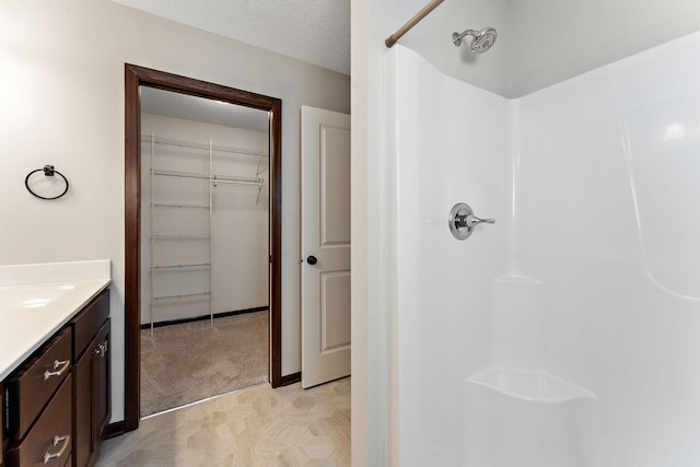 300 Dakota Ave, Roberts, WI 54023 - bathroom with a shower, a spacious closet, and vanity