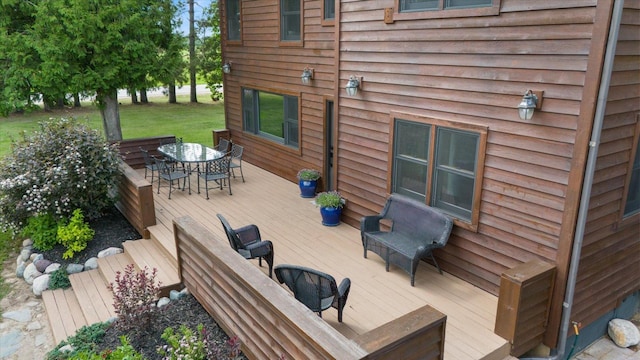 14766 Danson Rd, Splithand Twp, MN 55744 - deck featuring outdoor dining area
