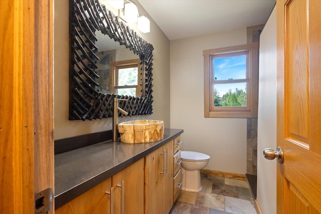 14766 Danson Rd, Splithand Twp, MN 55744 - bathroom with vanity and stone finish floors