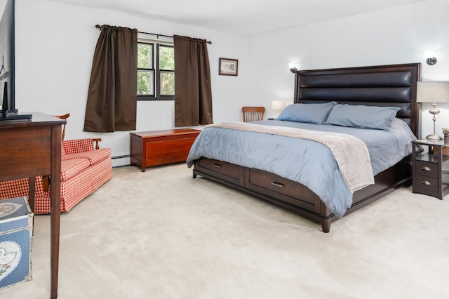 1708 Woodland Rd, Saint Cloud, MN 56304 - bedroom with light carpet and a baseboard heating unit