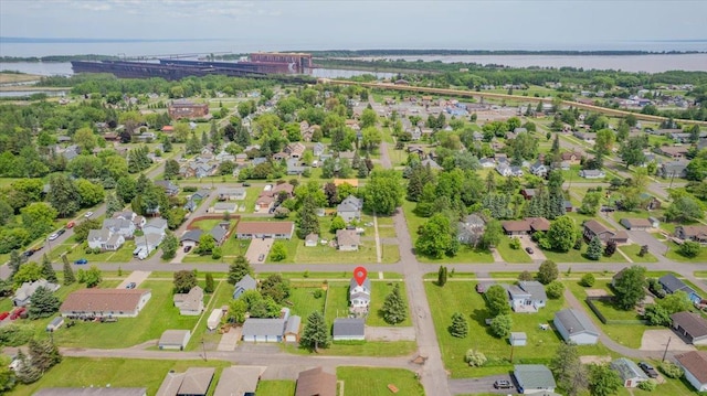 3732 6th St, Superior, WI 54880 - aerial perspective of suburban area with a nearby body of water and a notable bridge