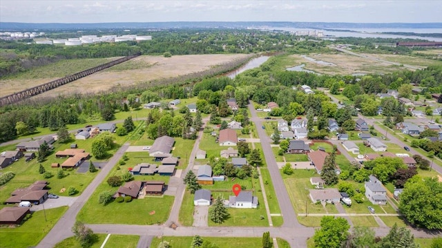 3732 6th St, Superior, WI 54880 - aerial view of property and surrounding area with nearby suburban area and a large body of water