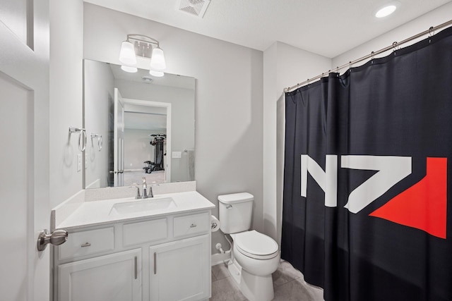 14660 109th Ave N, Maple Grove, MN 55369 - bathroom featuring vanity, tile patterned floors, and curtained shower
