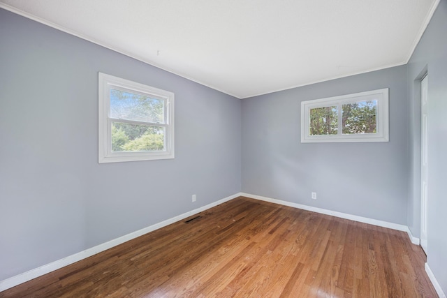 12209 Davenport St NE, Blaine, MN 55449 - empty room with plenty of natural light, crown molding, and wood finished floors