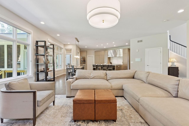 2 Red Forest Ln, North Oaks, MN 55127 - living area featuring recessed lighting and light wood finished floors
