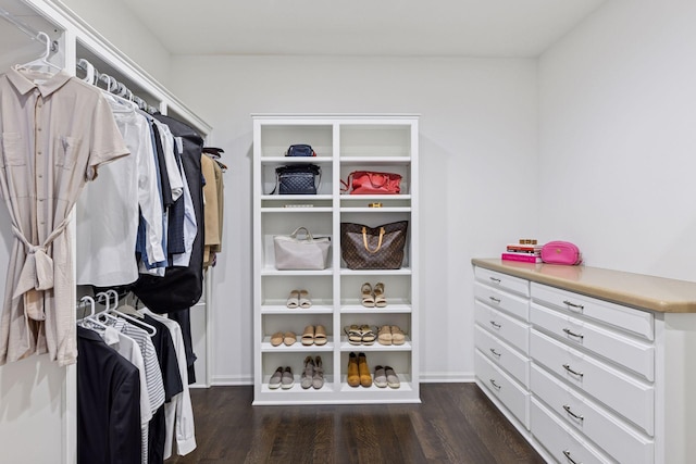 2 Red Forest Ln, North Oaks, MN 55127 - walk in closet with dark wood-style floors