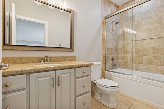 2 Red Forest Ln, North Oaks, MN 55127 - bathroom featuring vanity, enclosed tub / shower combo, and tile patterned floors
