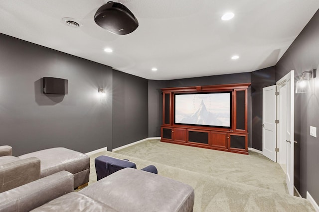 2 Red Forest Ln, North Oaks, MN 55127 - home theater room with light carpet and recessed lighting