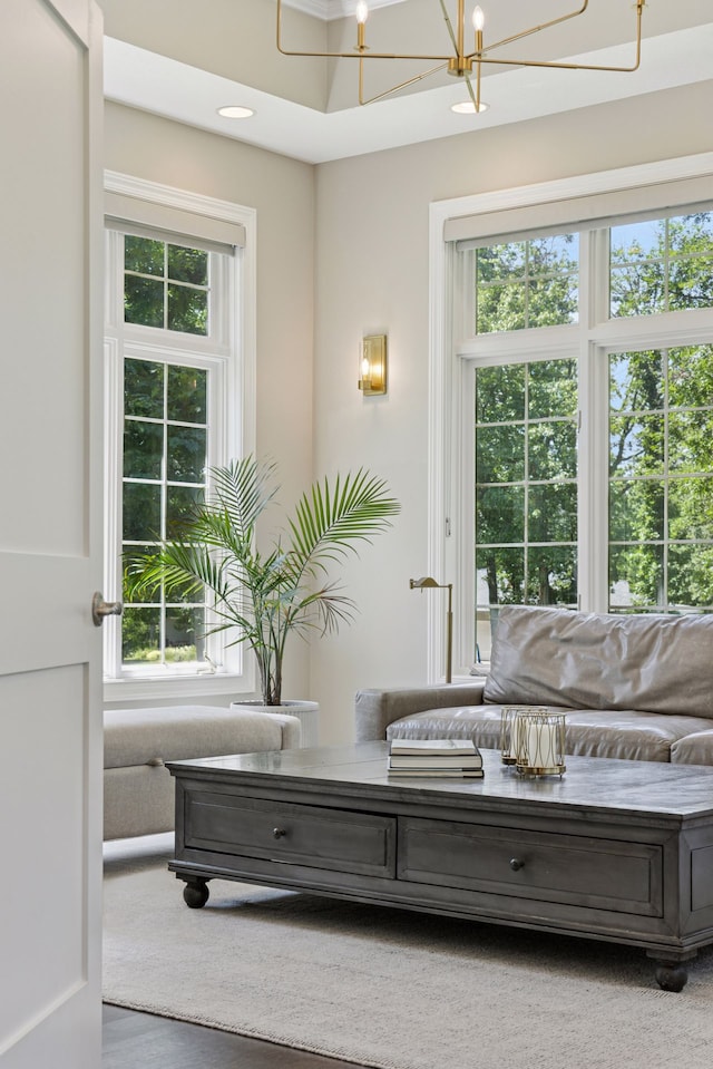 2 Red Forest Ln, North Oaks, MN 55127 - sitting room with a chandelier