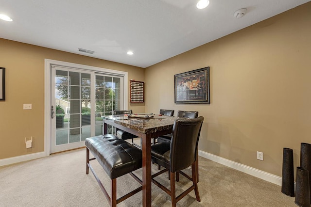 1904 Rock Ridge Ln, Saint Peter, MN 56082 - dining space featuring light carpet and recessed lighting