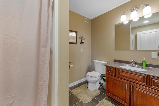1904 Rock Ridge Ln, Saint Peter, MN 56082 - bathroom featuring vanity, tile patterned flooring, and a shower with curtain