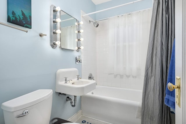 3809 41st Ave S, Minneapolis, MN 55406 - full bathroom featuring shower / bath combination with curtain and tile patterned floors