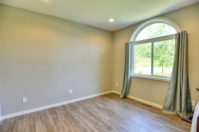30534 County Highway 12, Dalton, MN 56324 - unfurnished room featuring wood finished floors and recessed lighting