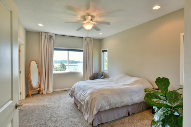 30534 County Highway 12, Dalton, MN 56324 - carpeted bedroom with recessed lighting and a ceiling fan