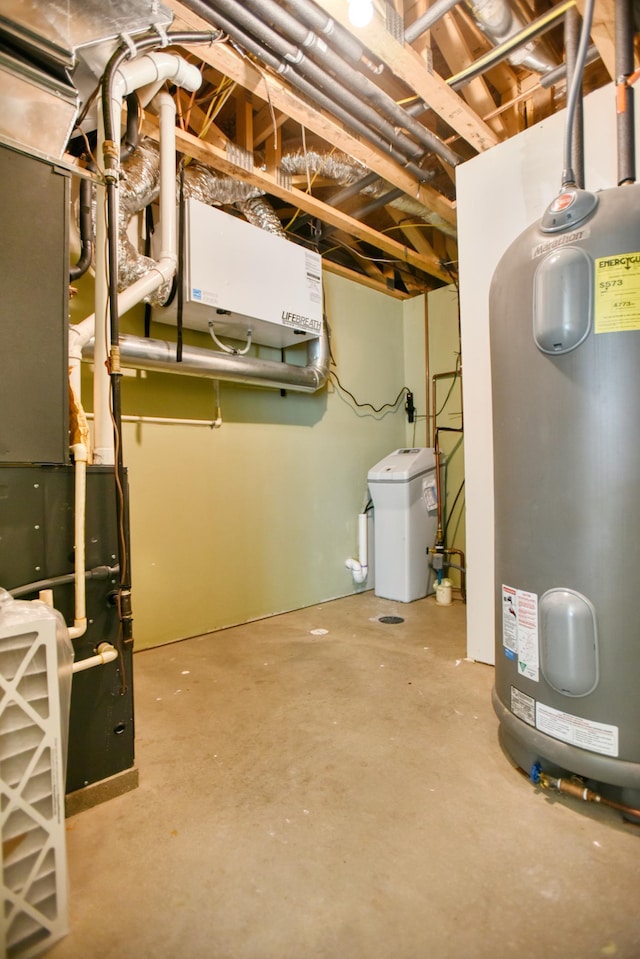 30534 County Highway 12, Dalton, MN 56324 - unfinished below grade area featuring water heater and a water softener