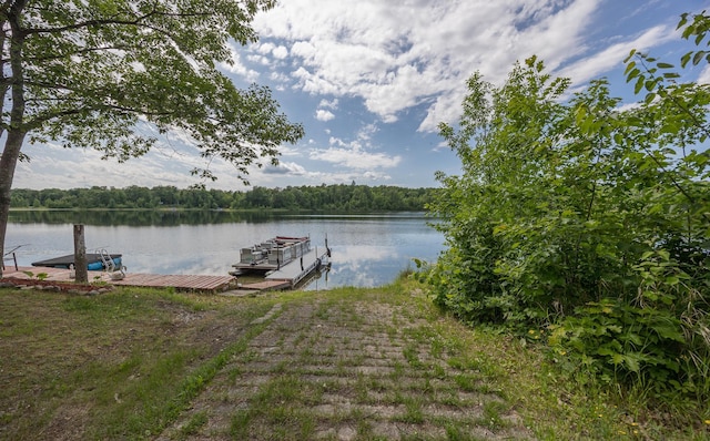 1618 Maple Shores Ln NE, Longville, MN 56655 - dock featuring a water view and a wooded view