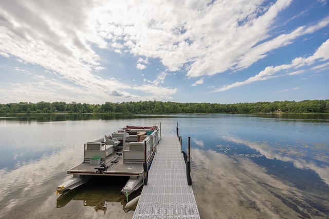 1618 Maple Shores Ln NE, Longville, MN 56655 - dock area featuring a water view and a wooded view