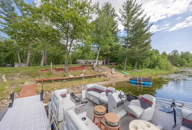 1618 Maple Shores Ln NE, Longville, MN 56655 - dock with a water view and view of wooded area