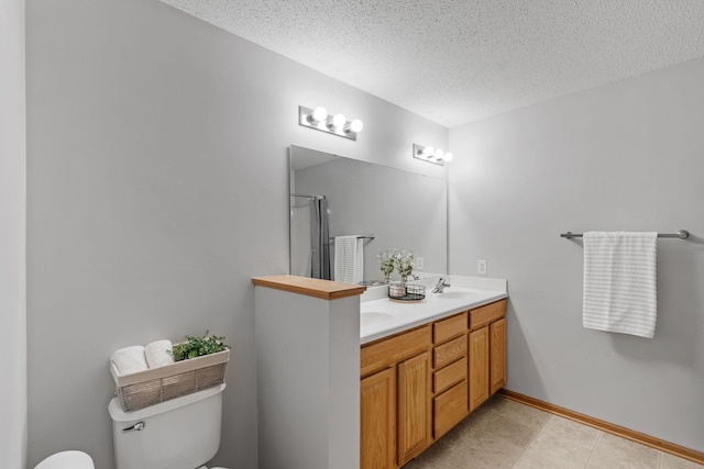13659 Brick Path, Rosemount, MN 55068 - full bathroom with a textured ceiling, double vanity, and an enclosed shower