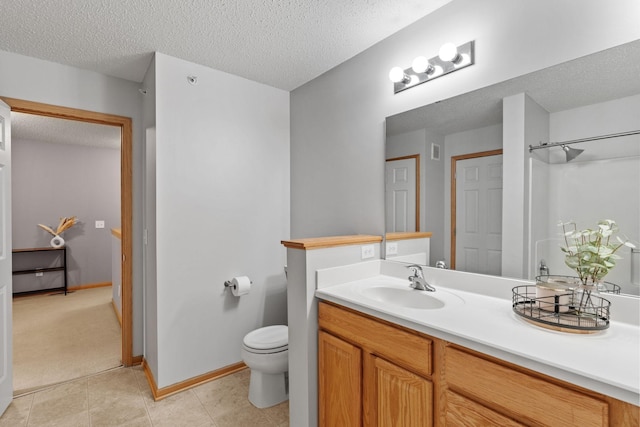 13659 Brick Path, Rosemount, MN 55068 - full bathroom featuring vanity, a textured ceiling, and tile patterned flooring
