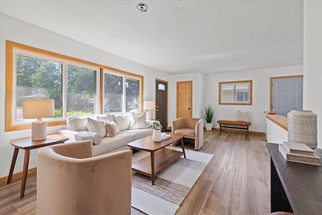 5738 Yates Ave N, Crystal, MN 55429 - living area featuring light wood-type flooring and a textured ceiling