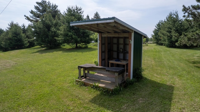 21555 699th St, Wabasha, MN 55981 - view of green lawn with an outbuilding