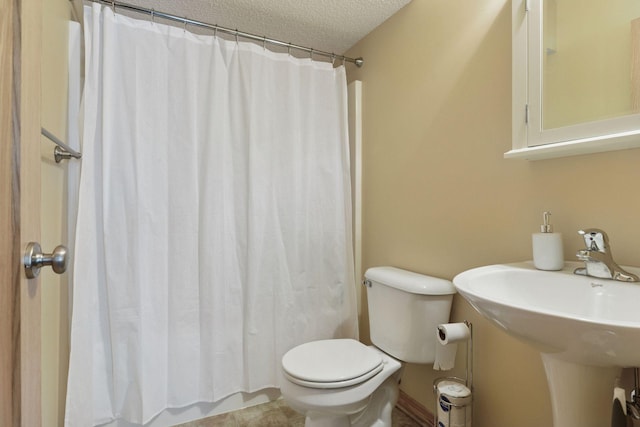 15450 Goodview Ave N, Hugo, MN 55038 - bathroom with a textured ceiling and a shower with curtain