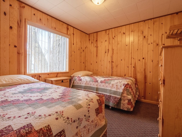 35686 Rush Lake Loop Unit 8, Ottertail, MN 56571 - carpeted bedroom featuring wooden walls