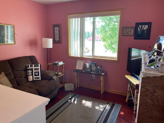 640 Meadowlark Ln, Eden Valley, MN 55329 - living room with wood finished floors and baseboards