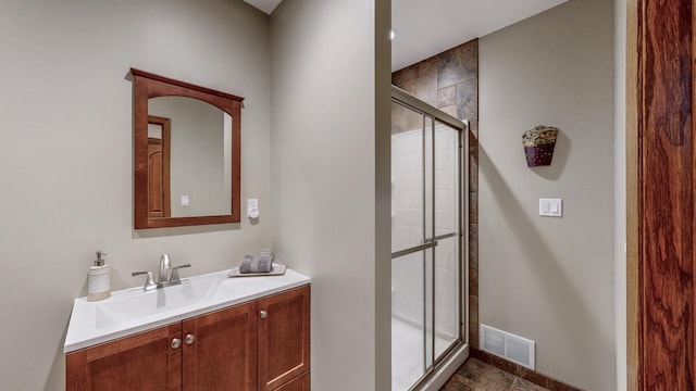 6317 Oak Meadow Ln NW, Rochester, MN 55901 - bathroom with vanity and a stall shower