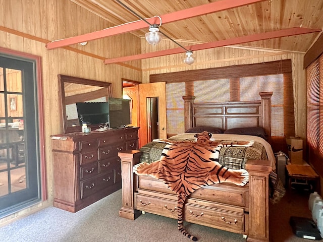 87102 Alder Loop, Sturgeon Lake, MN 55783 - carpeted bedroom with wooden walls