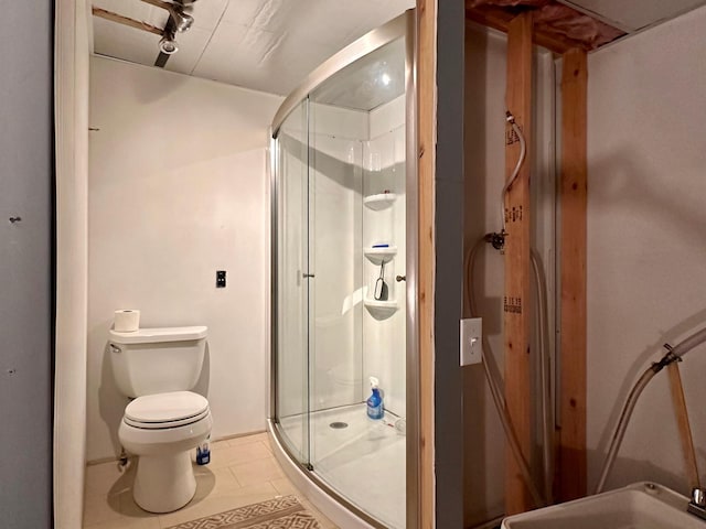 87102 Alder Loop, Sturgeon Lake, MN 55783 - full bathroom featuring a stall shower and tile patterned flooring