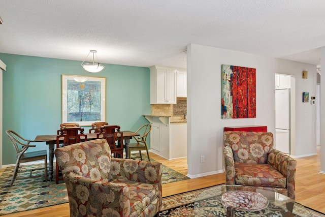 8447 Morgan Ln, Eden Prairie, MN 55347 - living area with light wood-style floors and a textured ceiling
